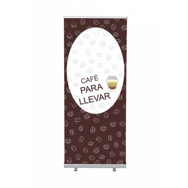 Roll-Banner Budget 85 Complete Set Coffee To Go Spanish