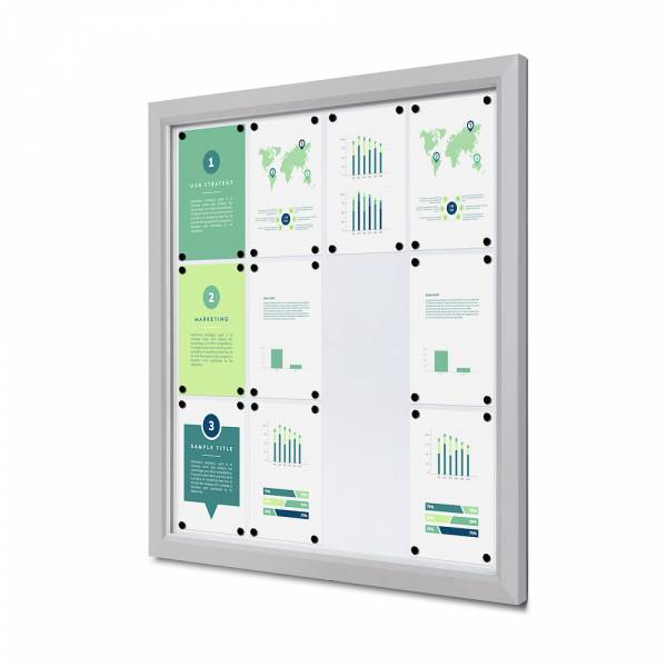 SLIM Kültéri Zárható Vitrin | 12 x A4