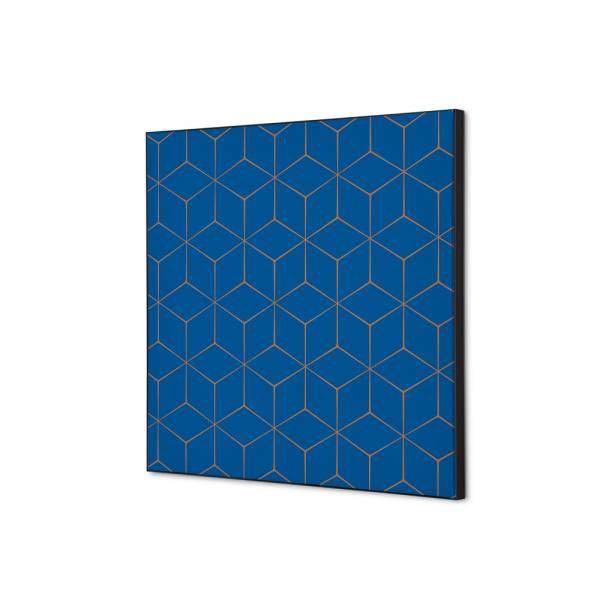 Textile Wall Decoration SET 40 x 40 Hexagon Blue-Brown