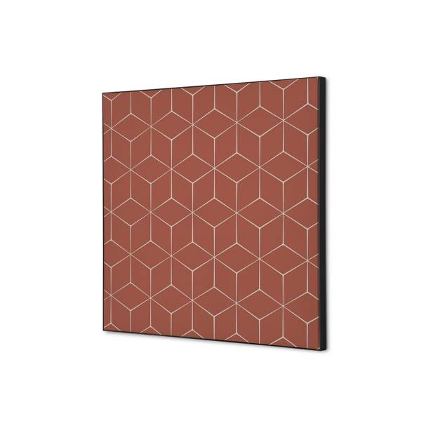 Textile Wall Decoration SET 40 x 40 Hexagon Rust