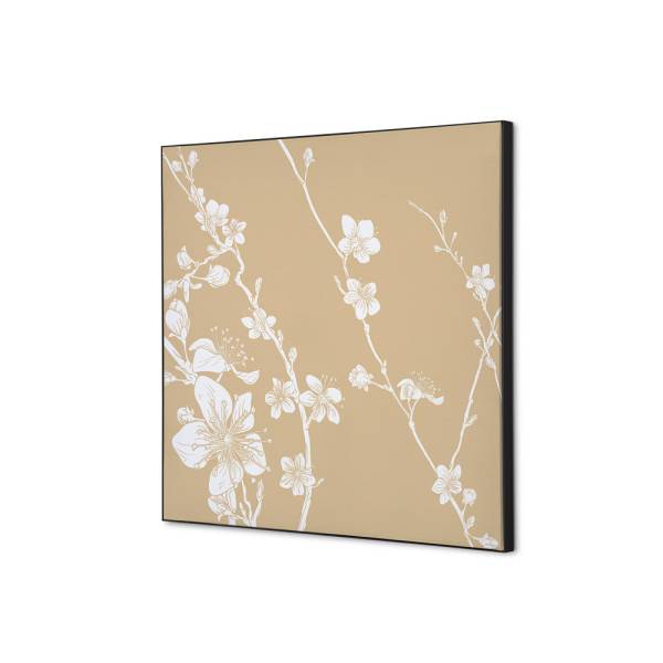 Textile Wall Decoration SET 40 x 40 Japanese Blossom Beige