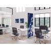 Textile Room Divider Deco 85-200 Double Abstract Japanese Cherry Blossom Blue ECO print material - 21