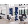 Textile Room Divider Deco 85-200 Double Abstract Japanese Cherry Blossom Black ECO print material - 26