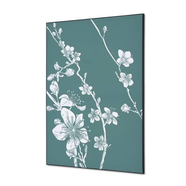 Textile Wall Decoration SET A1 Japanese Blossom Green