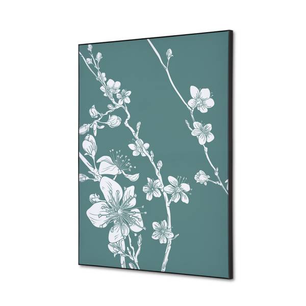 Textile Wall Decoration SET A2 Japanese Blossom Green