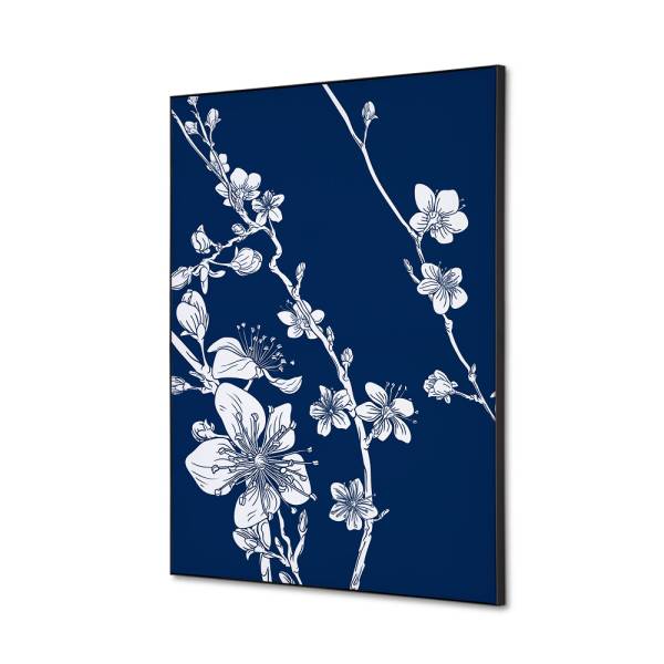 Textile Wall Decoration SET A2 Japanese Blossom Blue