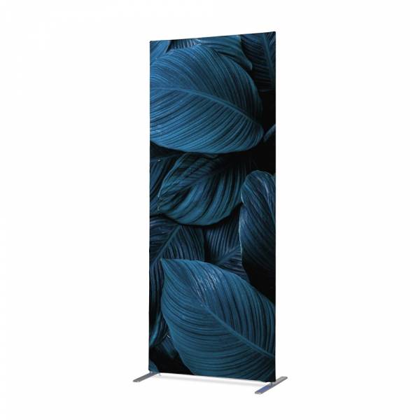 Textile Room Divider Deco 85-200 Double Botanical Blue Leaves