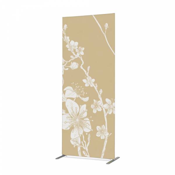 Textile Room Divider Deco 100-200 Double Abstract Japanese Cherry Blossom Beige ECO print material