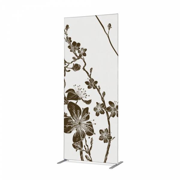 Textile Room Divider Deco 85-200 Double Abstract Japanese Cherry Blossom Brown ECO print material